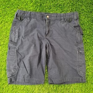 Carhartt Utility Cargo Shorts Womens 12 36x10 Navy-Blue